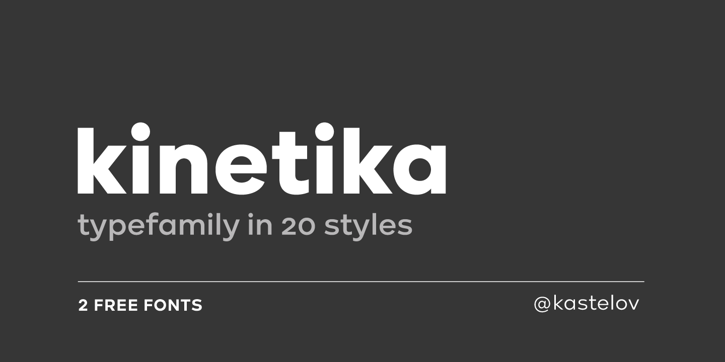 Пример шрифта Kinetika #1